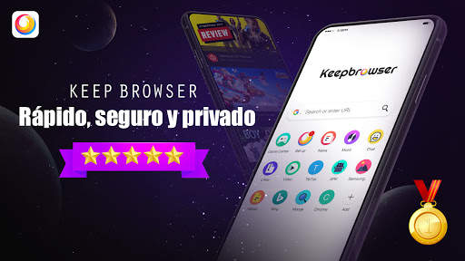 KeepBrowser - Rápido, seguro y privado screenshot 1