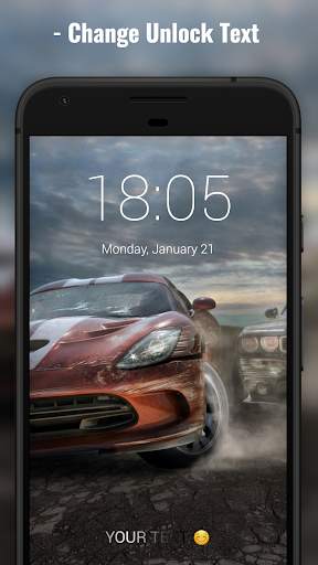 Car Drift Racing Lock Screen screenshot 3