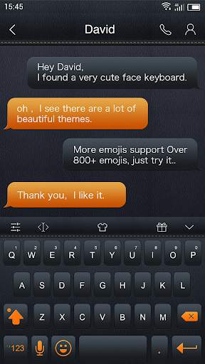 Emoji Keyboard-Leather screenshot 1