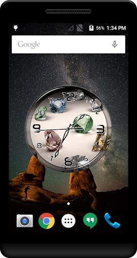 Diamond Clock Live Wallpaper screenshot 1