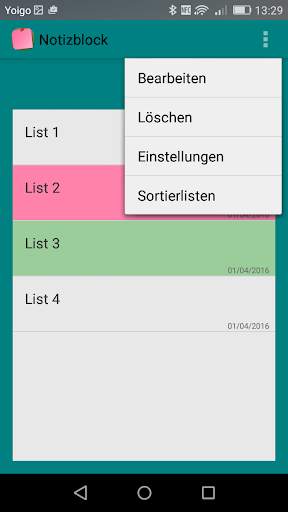 Notizblock screenshot 2