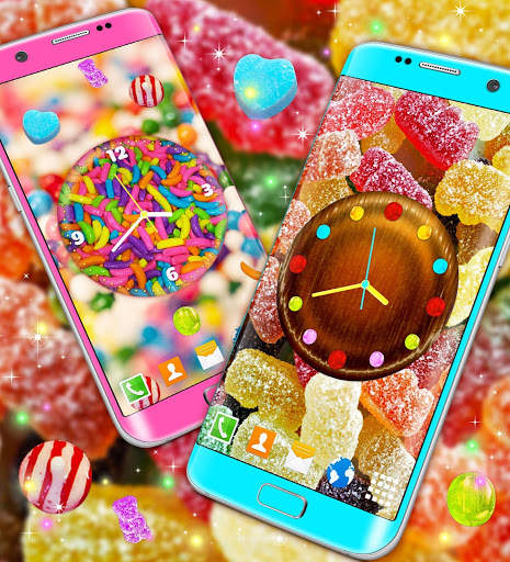 Candy Clock Wallpaper 🍬 Sweet Live Wallpapers screenshot 4