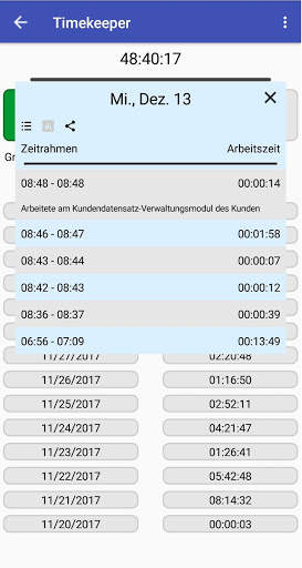 Zeitnehmer & Projektverfolgung screenshot 1