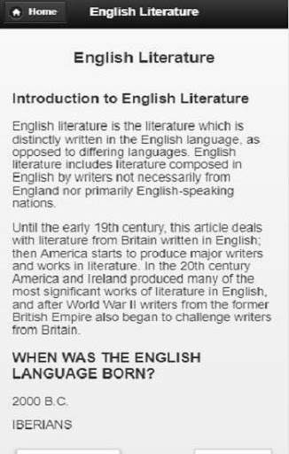 English Literature 2 تصوير الشاشة