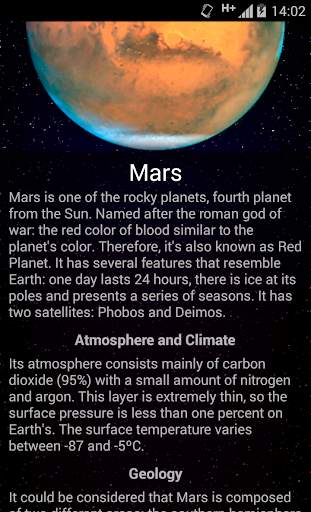 Solar System for Android screenshot 2