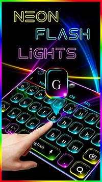 Neon flash Light Keyboard Theme screenshot 2
