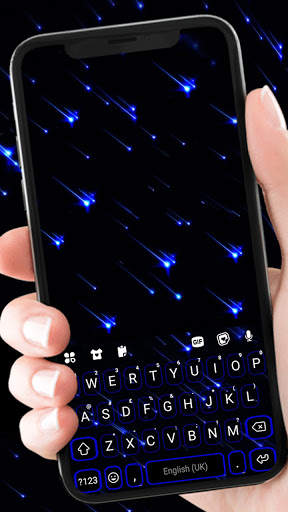 Blue Stars Live 키보드 백그라운드 screenshot 1