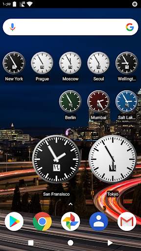 World Clock Widget 2 تصوير الشاشة