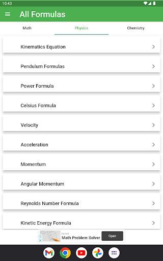 All Formulas screenshot 9