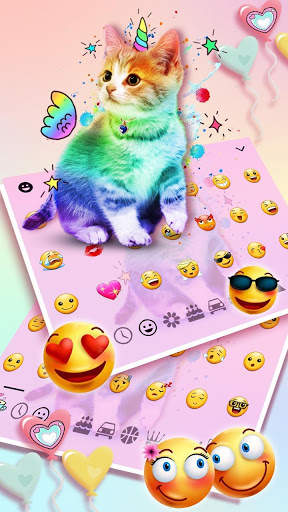 Colorful Unicorn Cat keyboard screenshot 3