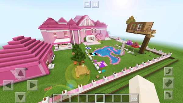 Pink House Minecraft Supermansion Girl Games Free screenshot 1