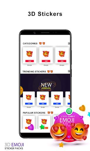 Stickers for WhatsApp New HD & 3d WAStickers screenshot 1