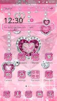 Love Pink heart theme screenshot 4