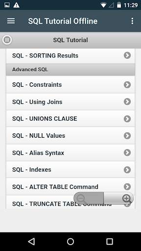 SQL Tutorial Offline screenshot 3