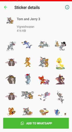 Tom and Jerry What's Up Stickers App in Tamil screenshot 4