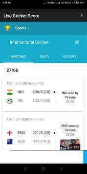 Google Live Score - Cricket & Football screenshot 1