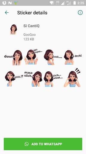 Stiker Gaul WhatsApp - untuk Anak Gaul Indonesia screenshot 8