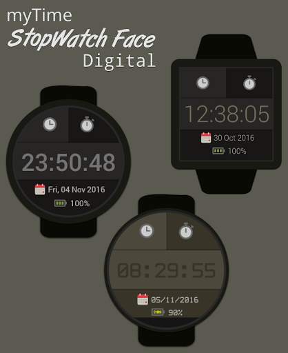 myTime StopWatch Face Digital screenshot 1