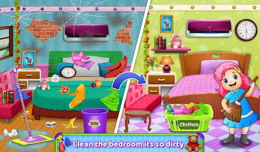 Home Cleanup Game | Doll House Cleaning | Doll set screenshot 18