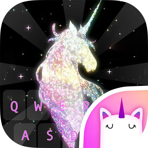 Glitter Galaxy Unicorn Keyboard Theme for Girls 1.0