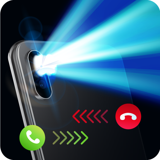 Flashlight on Call &amp; Sms App أيقونة