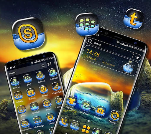 Ocean in Bottle Launcher Theme screenshot 5