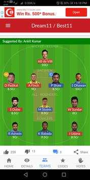 F11 Expert - Winning Fantasy Cricket Dream Teams screenshot 3