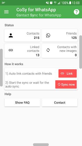 CoSy Contact Sync for WhatsApp (ROOT) screenshot 3