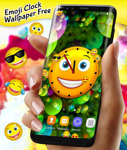 Emoji Clock Live Wallpaper Free 😍 Neon Wallpapers screenshot 5