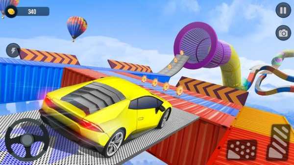 Crazy Car driving Stunts: Sky Tracks screenshot 1