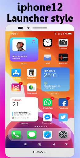 Phone 12 Launcher, OS 14 iLauncher, Control Center screenshot 2
