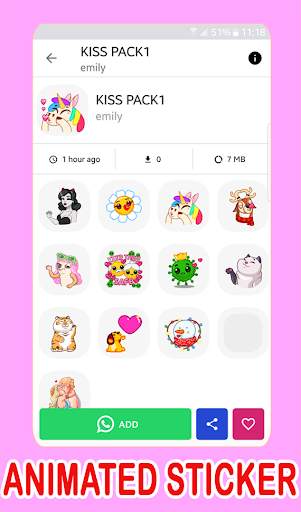 💋Animated Kiss Stickers maker for WhatsApp 😘 screenshot 4