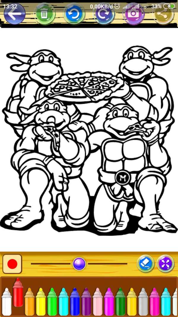 Coloring Ninja Power Turtle screenshot 6