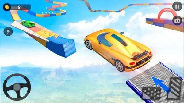 Crazy Car driving Stunts: Sky Tracks screenshot 3