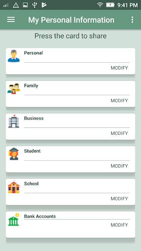 My Personal Information screenshot 2