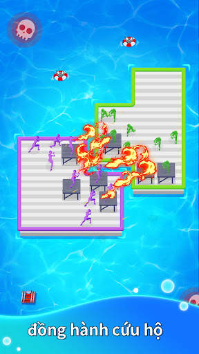 Raft Defense：Crazy War 3D screenshot 1
