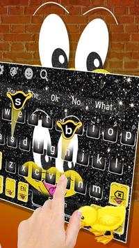 Cute Black Duck Cartoon Keyboard Theme🦆 screenshot 2