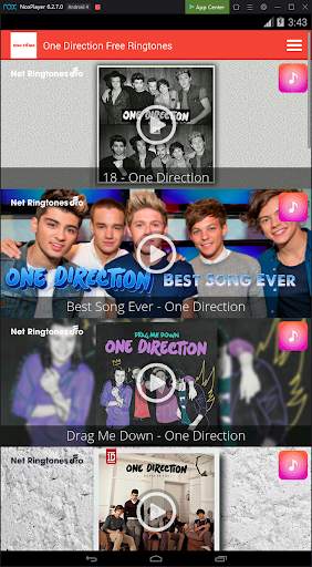 One Direction Free Ringtones screenshot 2