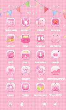 Pink Rabbit Go Launcher Theme screenshot 3