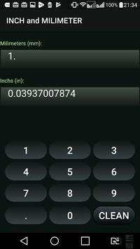 Milimeter and Inch (mm & in) Convertor screenshot 2