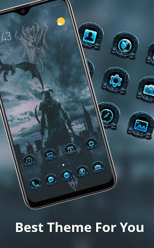 Death Warrior Dark Cool Theme screenshot 2