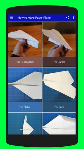 Easy Paper Airplane Folding Tutorials 1 تصوير الشاشة