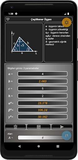 Geometryx Geometri Hesaplayıcı screenshot 4