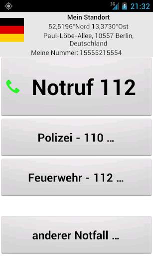 Mobile emergency call screenshot 1