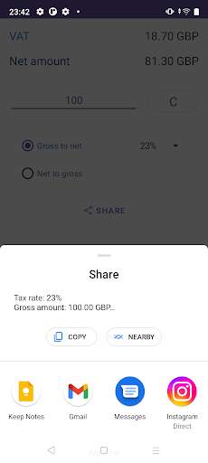 Calculator VAT gross nett screenshot 3