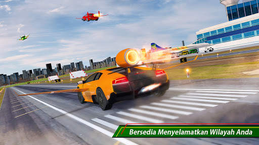 Flying Car Shooting- Super Kereta Simulator 2020 screenshot 6
