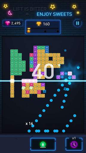Pemecah Bata: Hip hop berisi neon! Bola monster screenshot 6