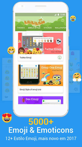 Teclado Emoji iMore - Cool Font, Gif & 3D themes screenshot 1