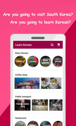 Learn Basic Korean word & phrases for free screenshot 1