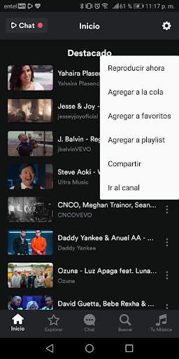 Vider: Youtube music player скриншот 5
